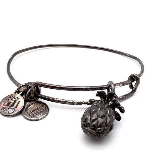 Alex and Ani pineapple charm bangle bracelet - Picture 2 of 2